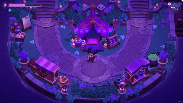 Official Moonlight Peaks website platform download section — Steam, Switch, and Google Play