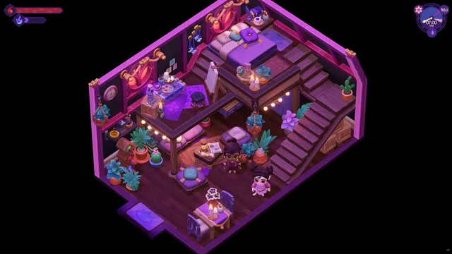 Official Moonlight Peaks interior scene — social spaces for befriending locals